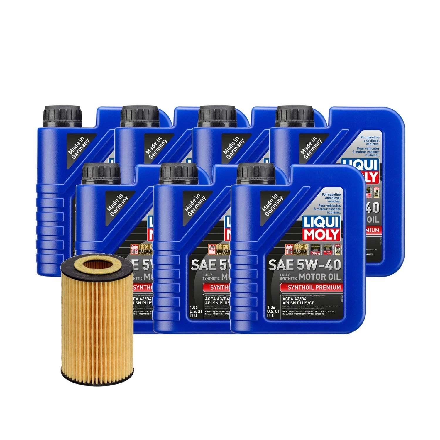 Liqui Moly Synthoil Premium SAE 5W-40 Oil Change Kit for Audi V6 3.0L (2004–2010)