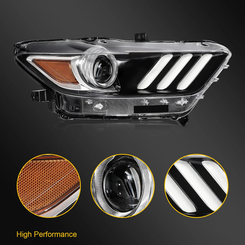 LED DRL Headlight Right Side for Ford Mustang (2015–2017)