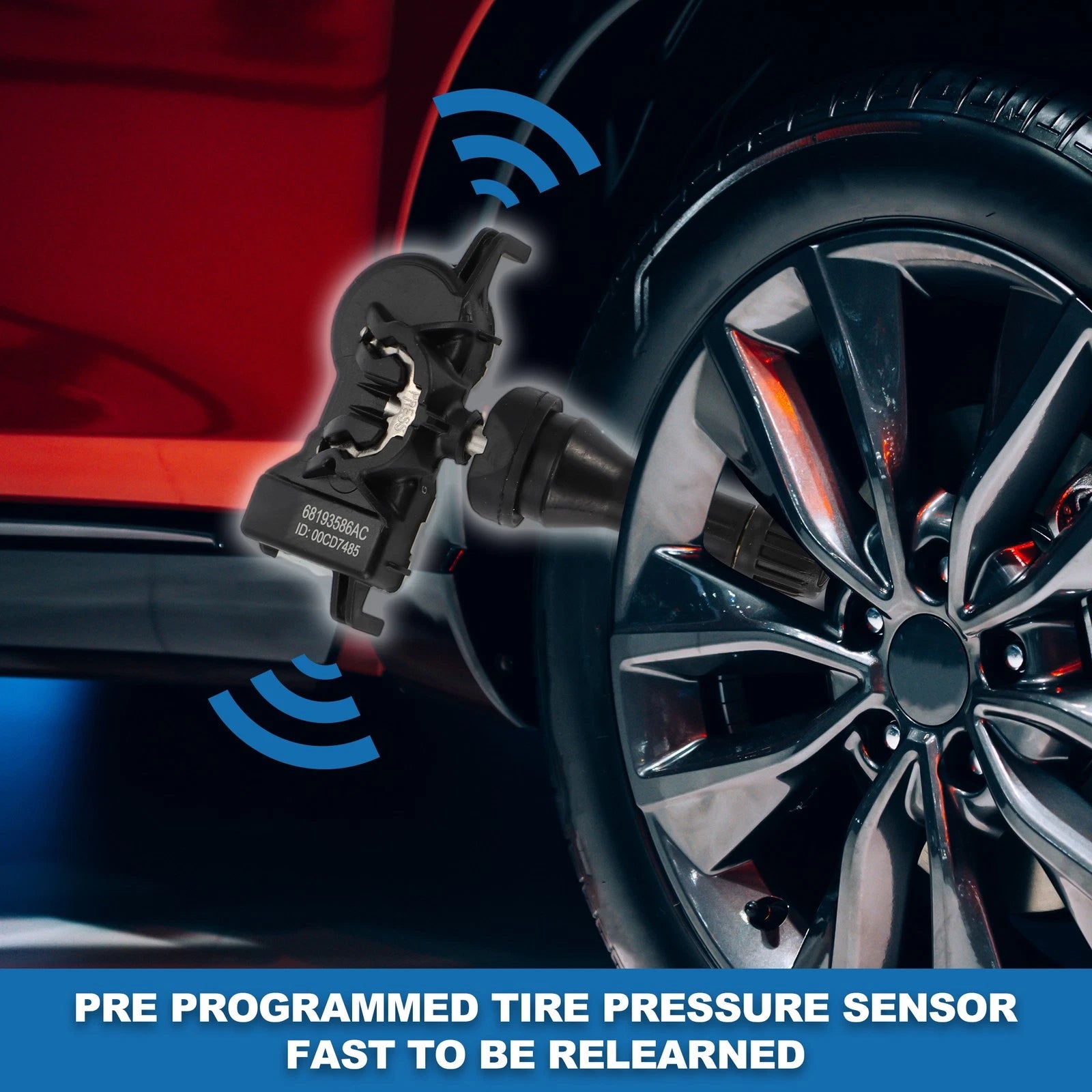 Tire Pressure Sensor 68193586AC for Jeep Renegade (2015–2016) 433MHz