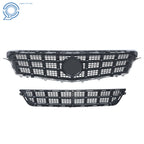 Set of 2 Matte Chrome Front Upper and Lower Grilles for Cadillac ATS (2013–2014)