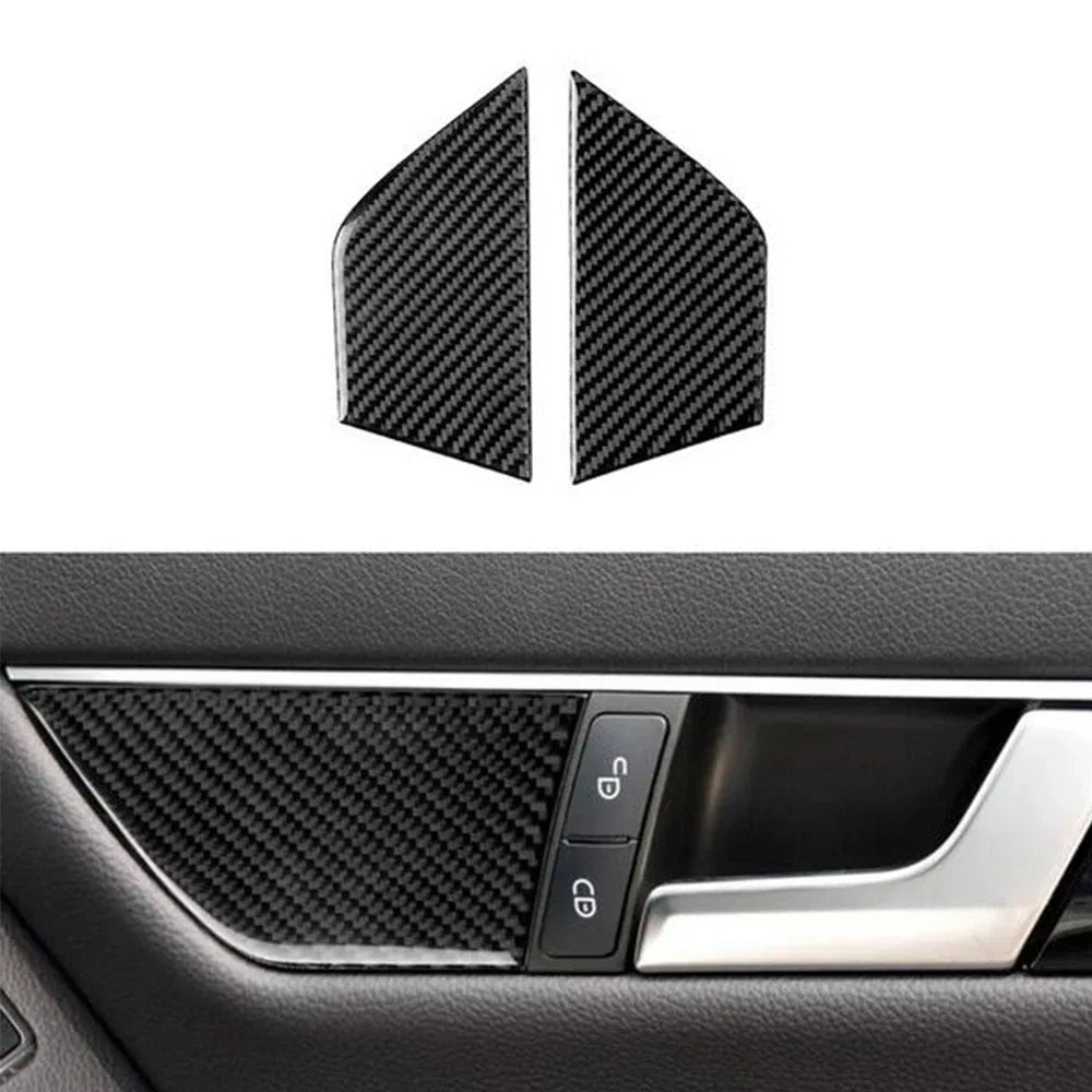 Carbon Fiber Door Handle Cover Trim for Mercedes-Benz C Class (2007-2013)