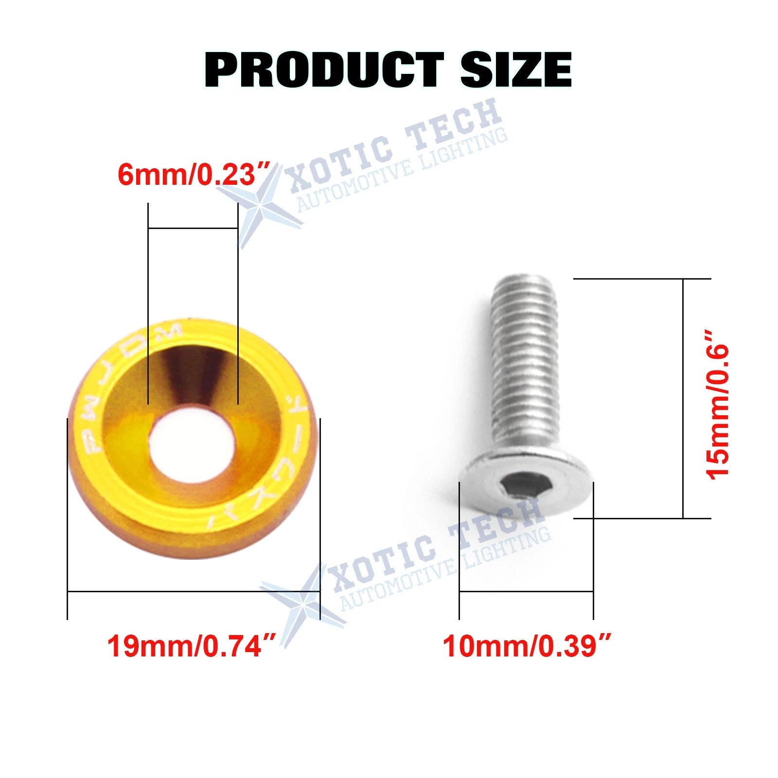 VTEC Solenoid Valve Cover Washer Kit for Honda (Gold, 2010-2014)