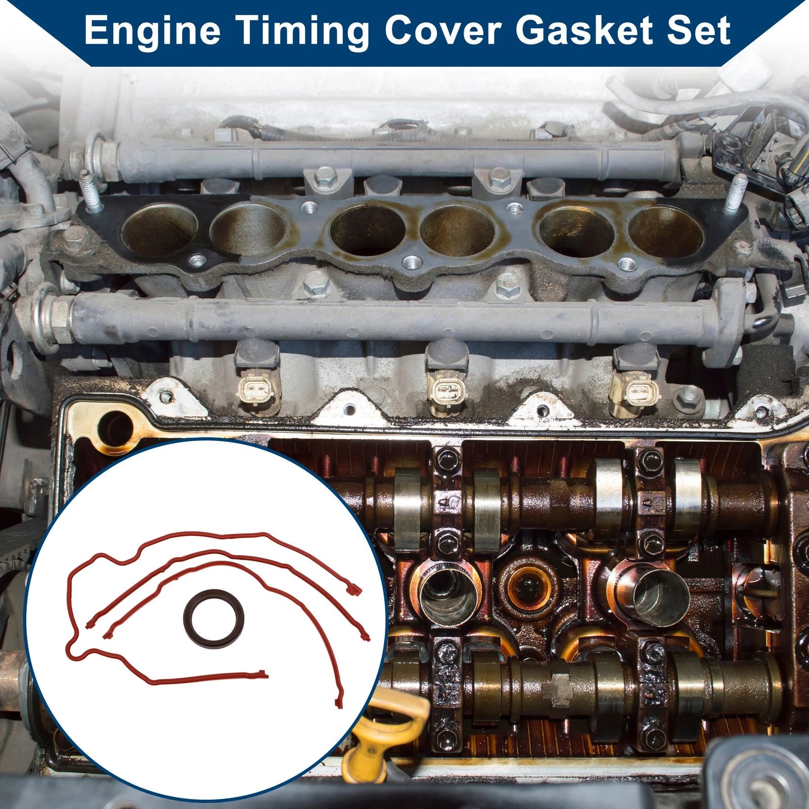 Engine Timing Cover Gasket Set TCS46072-1 for Ford Mustang (2005–2010)
