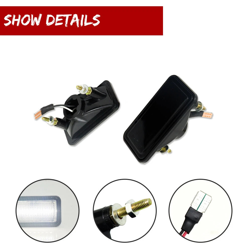Set of 4 White LED Side Marker Lamps for Corvette Camaro Impala Nova