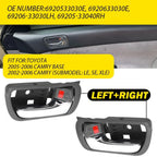 Set of 2 Chrome Inner Door Handles for Toyota Camry (2002–2006)