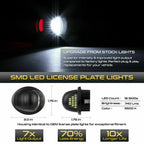 SMD Tube LED License Plate Light for Ford F150 F250 F350 (1999–2016)