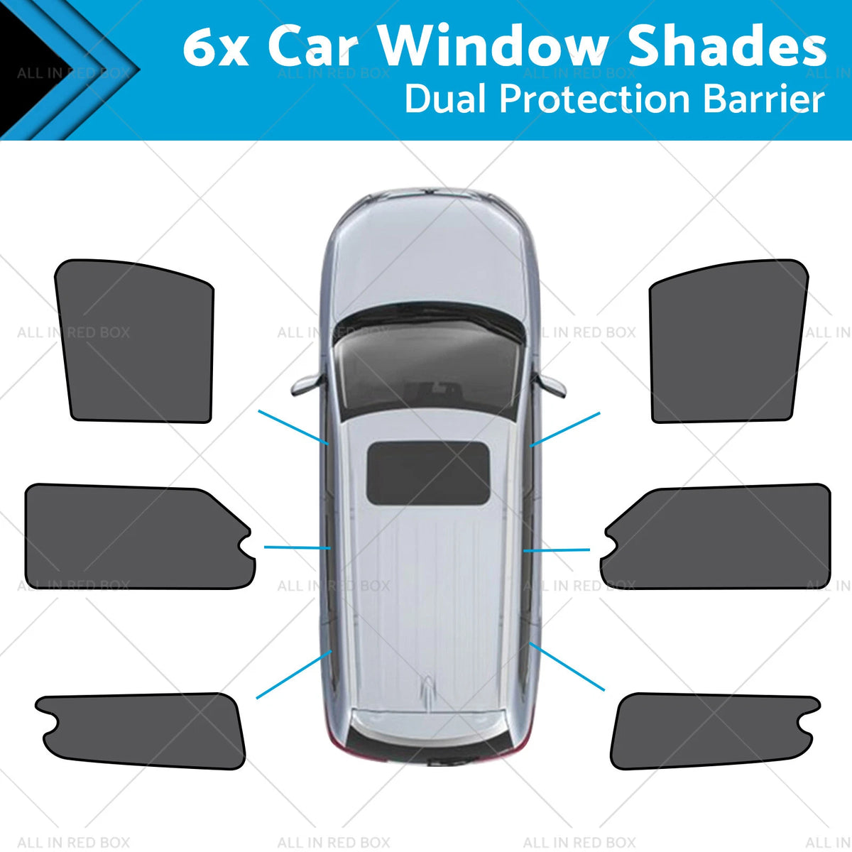 6x Car Window Shades for LDV G10 (2014–Present) Front, Rear, Triangular