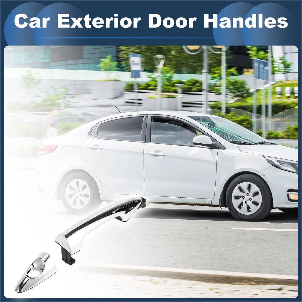 Front Left Door Handle for Kia Rio (2011) - Silver Tone
