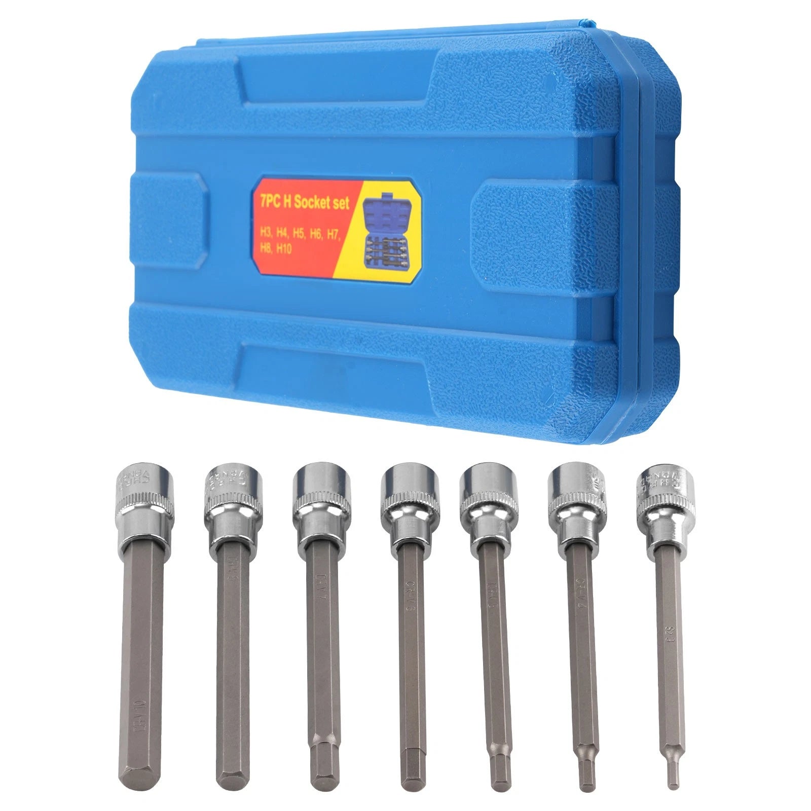 7PC Hex Allen Socket Set 3-10mm for Automotive Use (CRV Steel)