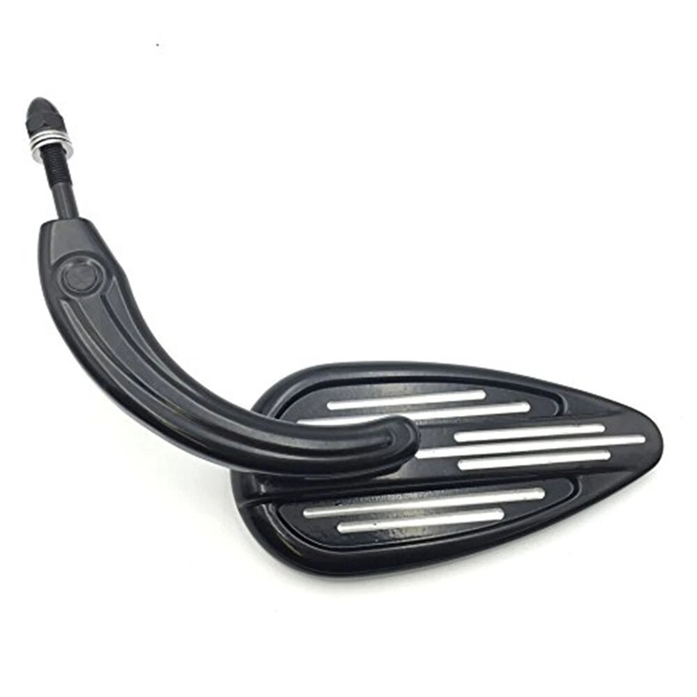 Set of 2 Black Oval Custom Side Mirrors for Harley Softail Dyna Sportster