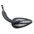 Set of 2 Black Oval Custom Side Mirrors for Harley Softail Dyna Sportster