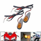 2X Carbon Turn Signal Blinker Indicator Light for Motor (Yellow)