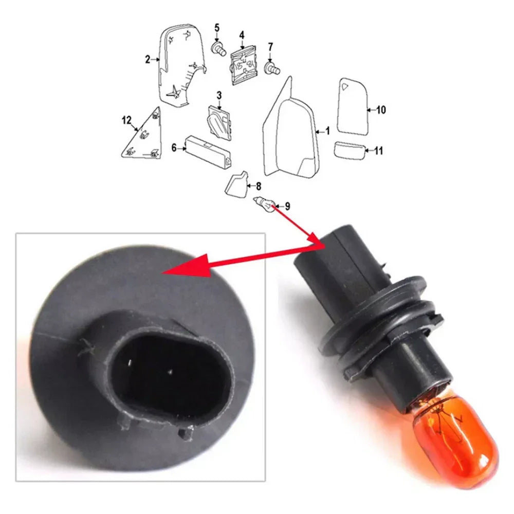 Rearview Mirror Light Bulb & Lamp Holder for Mercedes Sprinter (2007-2018)