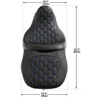 Black Rider Driver Passenger Seat for Harley Touring Street Glide (2009–2023)
