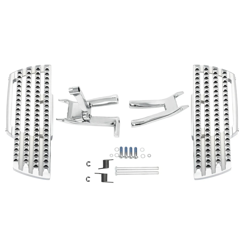Chrome Driver Footboard & Bracket for Harley Softail Deluxe (2018-2025)