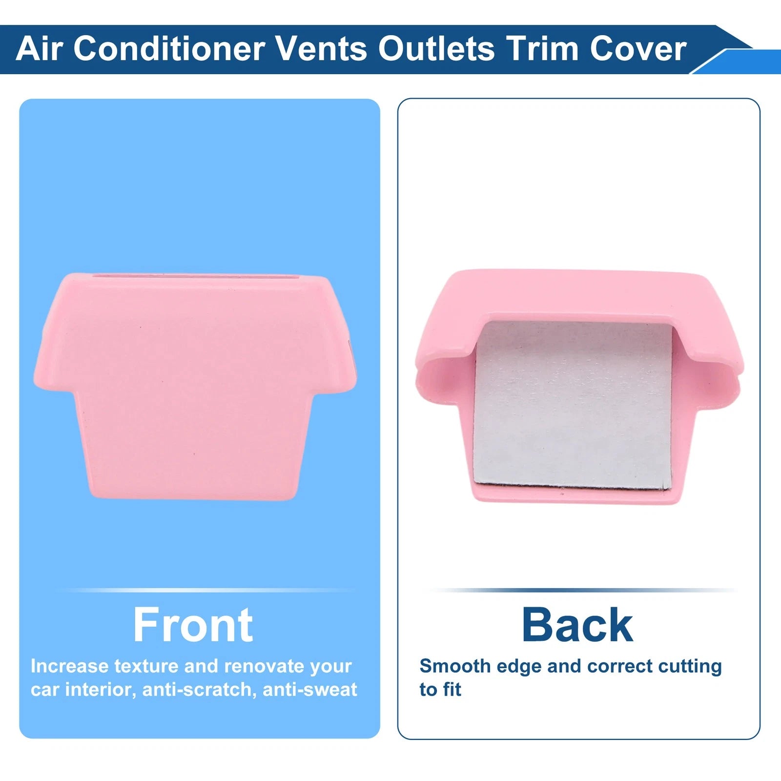 Set of 4 Air Condition Outlet Vent Trim Cover Frames for Ford Bronco (2021–2024) Pink