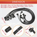 8 Pcs Spark Plug Wire Ignition Coil Cable for Ford Explorer, Mercury 5.0L (1991–2001)