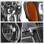 Headlight Black Housing Amber Side Corner Lamp for Jeep Grand Cherokee WJ (1999–2004)