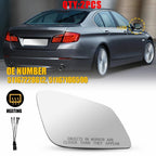 Mirror Glass for BMW 528 535 550 (2010–2016) | Passenger Right Side | 4 Pin