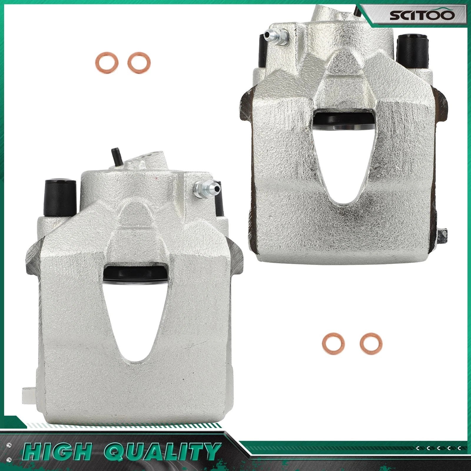 Front Pair Brake Calipers for Volkswagen Beetle (1998–2010), Polo (2013–2017)