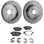 Disc Brake & Pad Kit for Honda Ridgeline (2006–2014) Cross-drilled