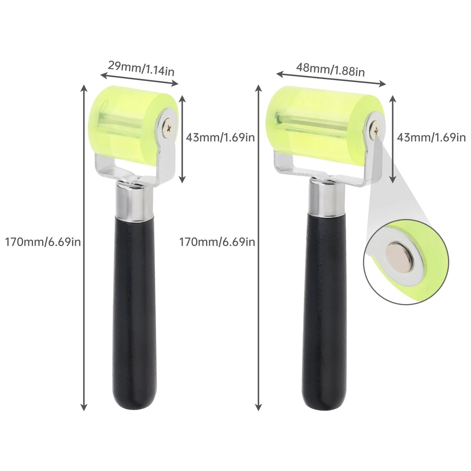 2pcs Soundproofing Seam Roller for Automotive Deadening Mat
