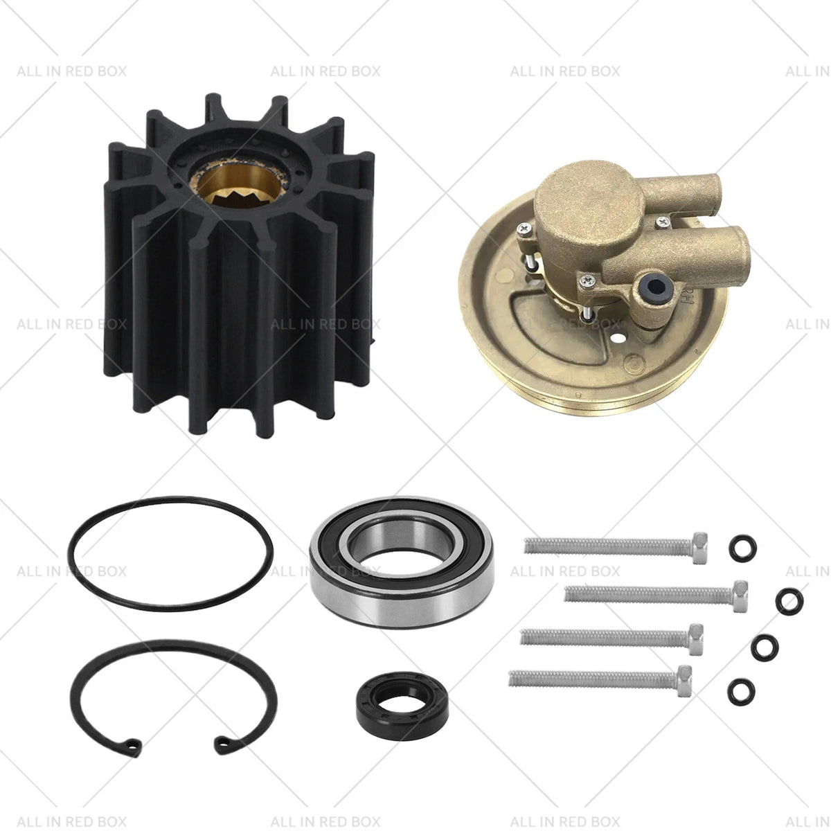Pump Rebuild Kit + Raw Water Sea Impeller for Volvo Penta (21212799)
