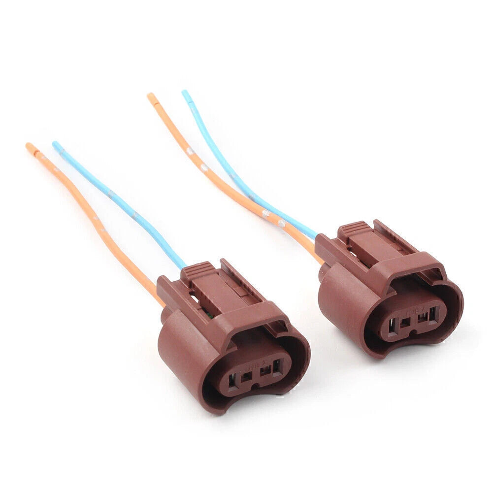 2X Wire Pigtail Female U 9006 HB4 Fog Light Socket Connector for