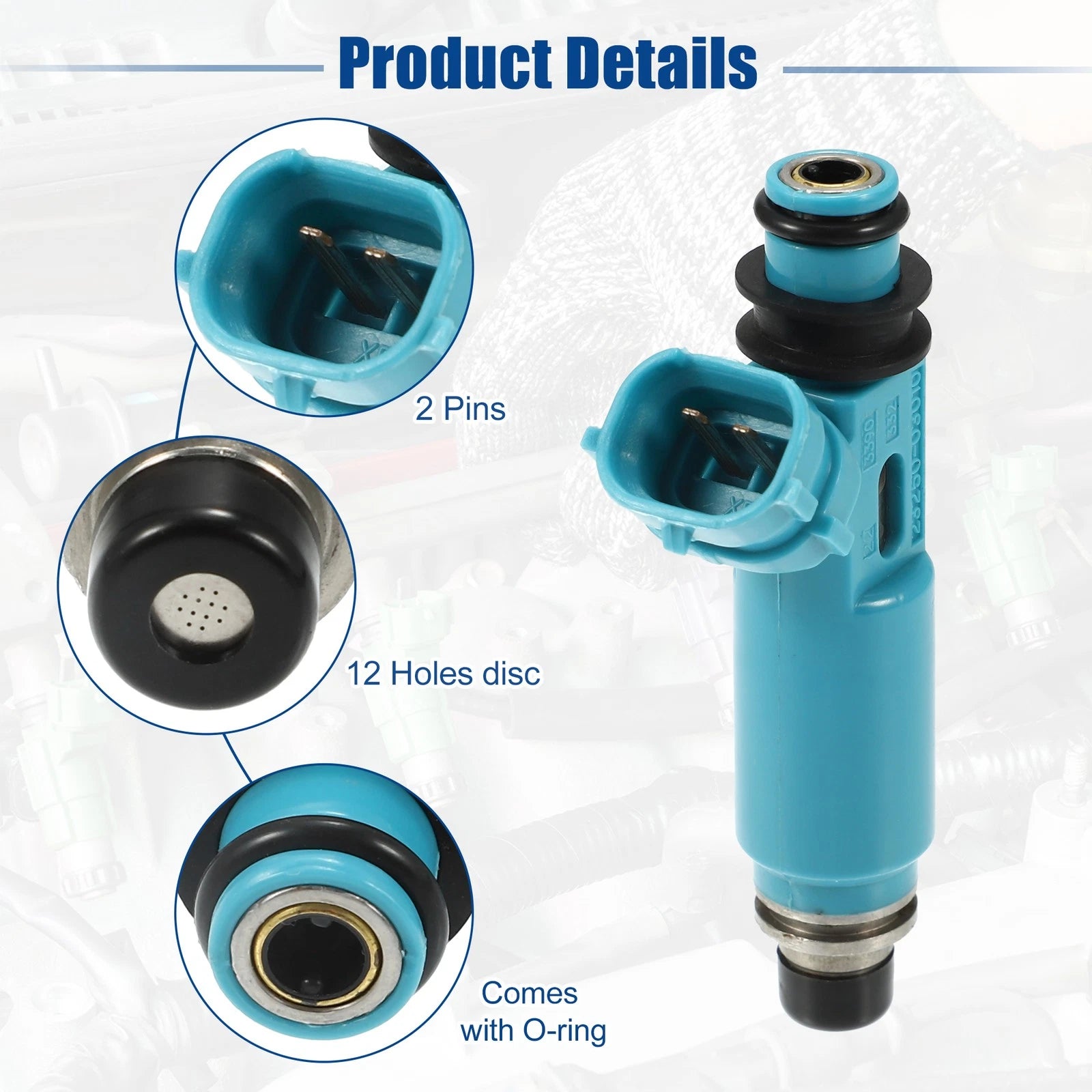 Set of 4 Fuel Injector Nozzles for Toyota Camry Solara (1999–2001) 23209-03010