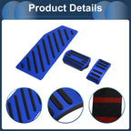 3 Pcs Automatic Foot Accelerator Pedal Covers for Ford Edge (2023) Blue