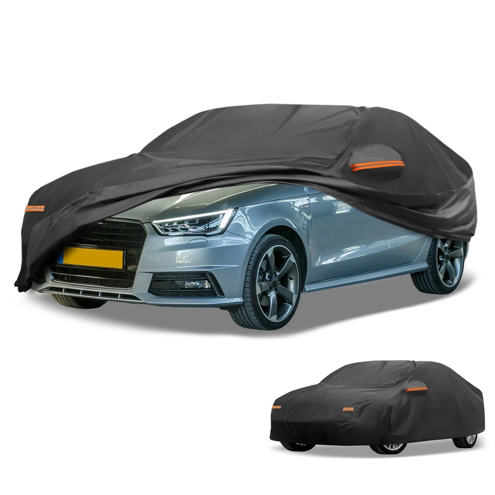 Waterproof Car Cover for Audi A1 (All Weather, Black, Aluminum Film)
