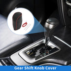Gear Shift Knob Cover for Hyundai Tucson (2010–2013) Pebbled Black Red