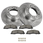 Front Drilled Rotors + Brake Pads for RAM 2500 (2011–2018)