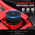 Set of 2 Rubber Pad Adapters for Floor Jack Protection (Universal)