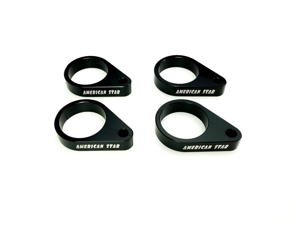 Set of 4 American Star Billet Aluminum Clamps for 1.50" Handlebars