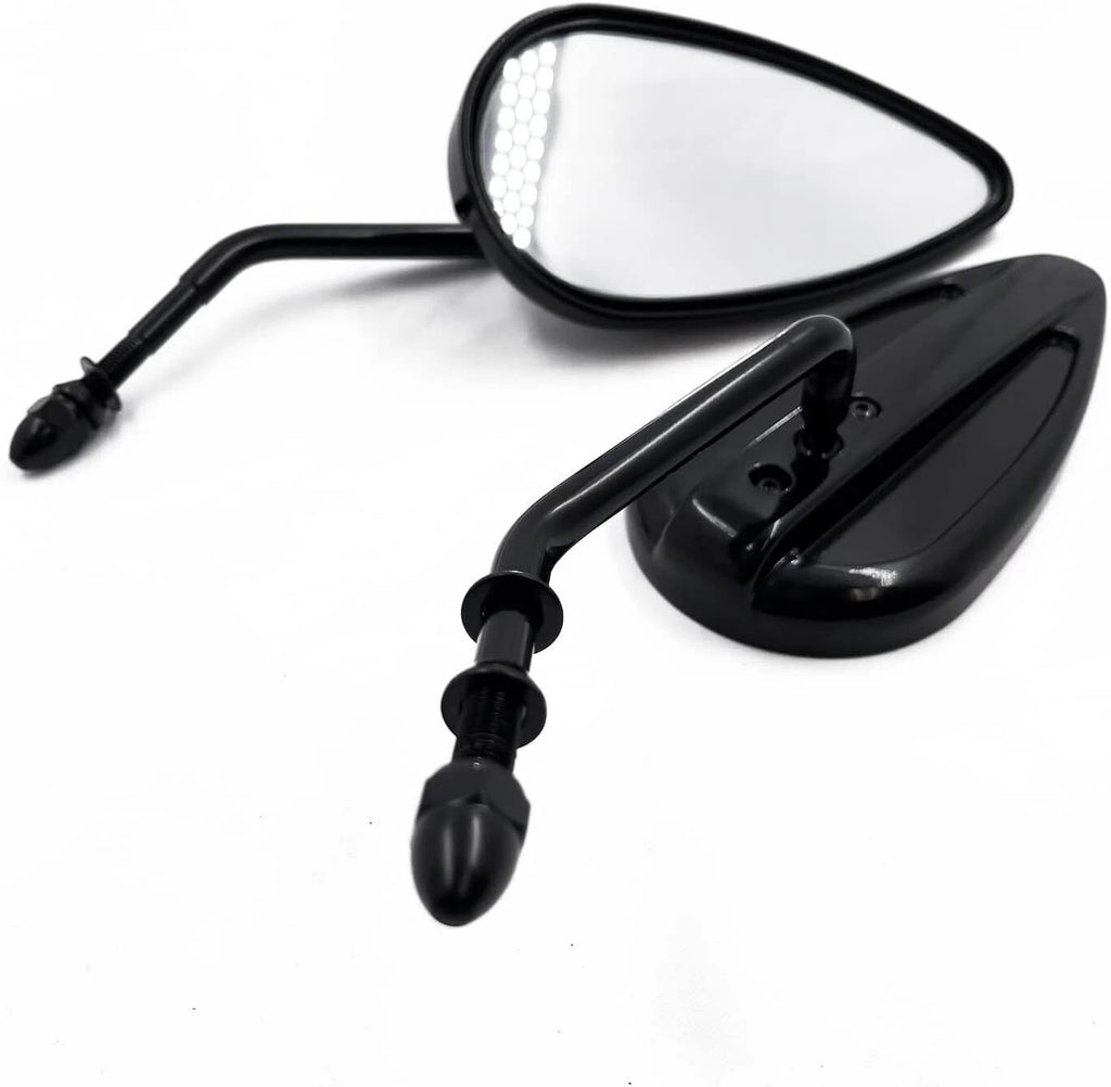 8mm Teardrop Mirror for Harley Davidson Sportster, Low Glide, Softail