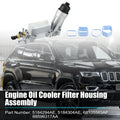 Aluminum Engine Oil Cooler Filter Housing for Dodge Ram Jeep (2002–2023) 5184294AE