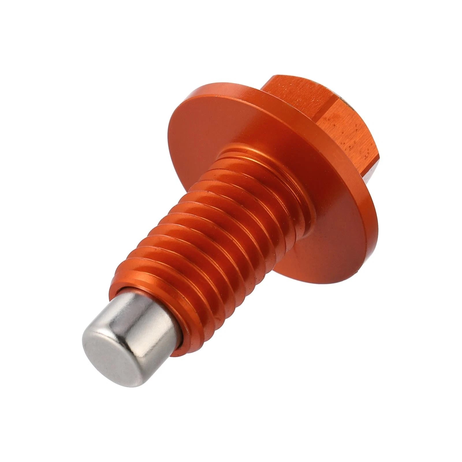 M12 x 1.75 Magnetic Oil Drain Plug for Universal Applications (Aluminium, Orange)