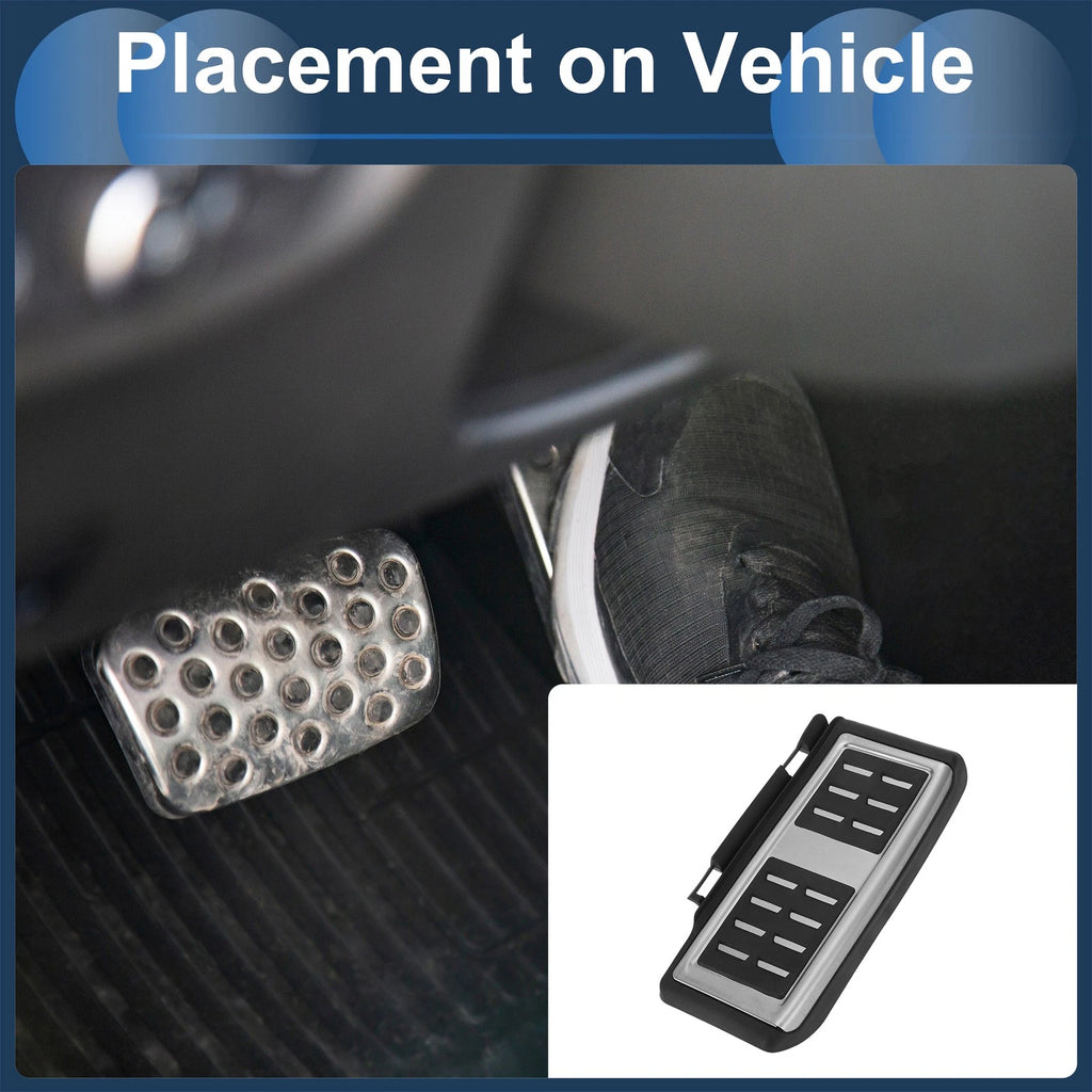 Footrest Pedals Cover for Volkswagen Touran (2017–2021) Silver Tone