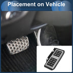 Footrest Pedals Cover for Volkswagen Touran (2017–2021) Silver Tone