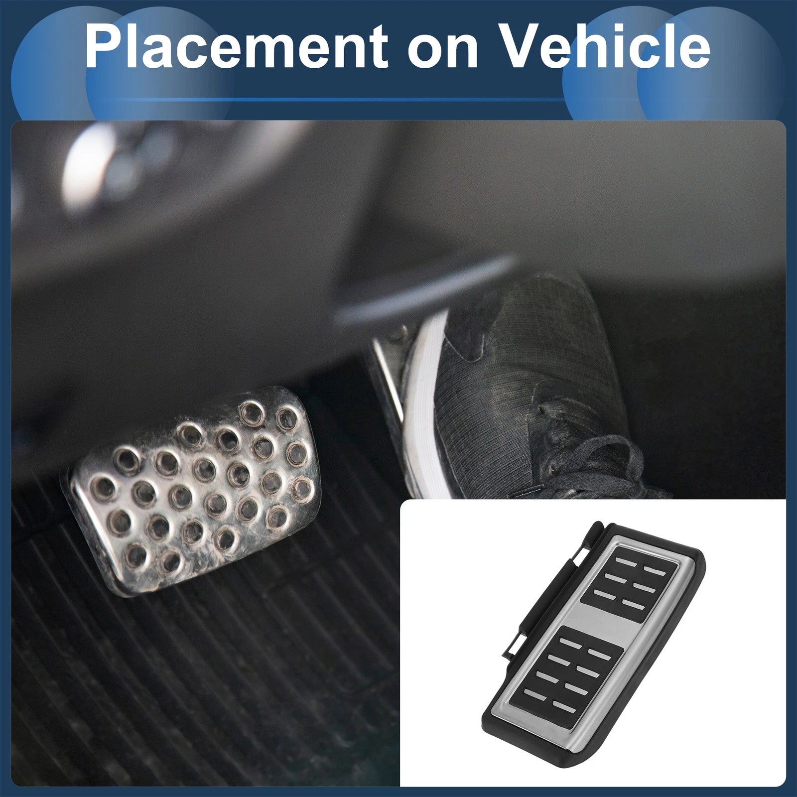 Footrest Pedals Cover for Volkswagen Touran (2017–2021) Silver Tone