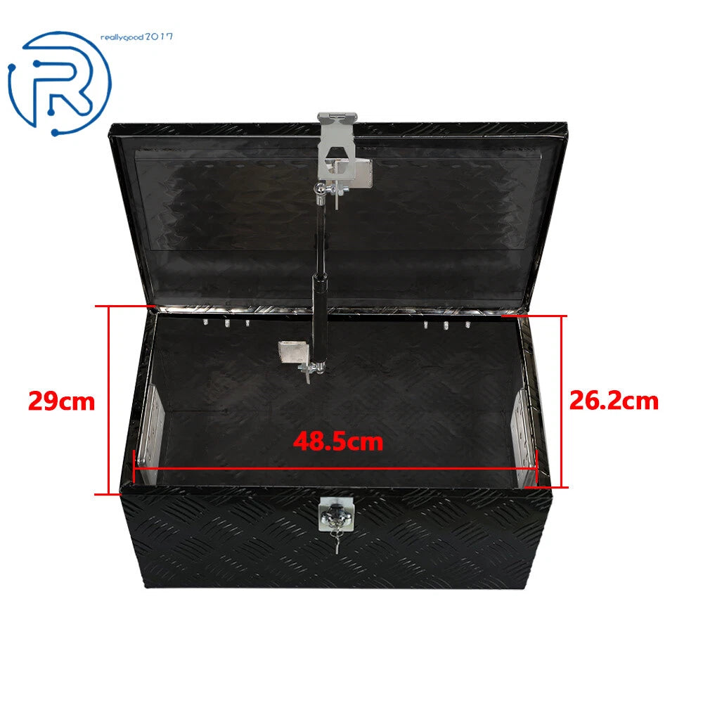 20" Black Aluminum Diamond Plate Tool Box for Pickup Truck RV