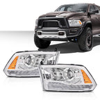 Chrome Projector Headlights with LED DRL for Dodge Ram 1500 2500 3500
