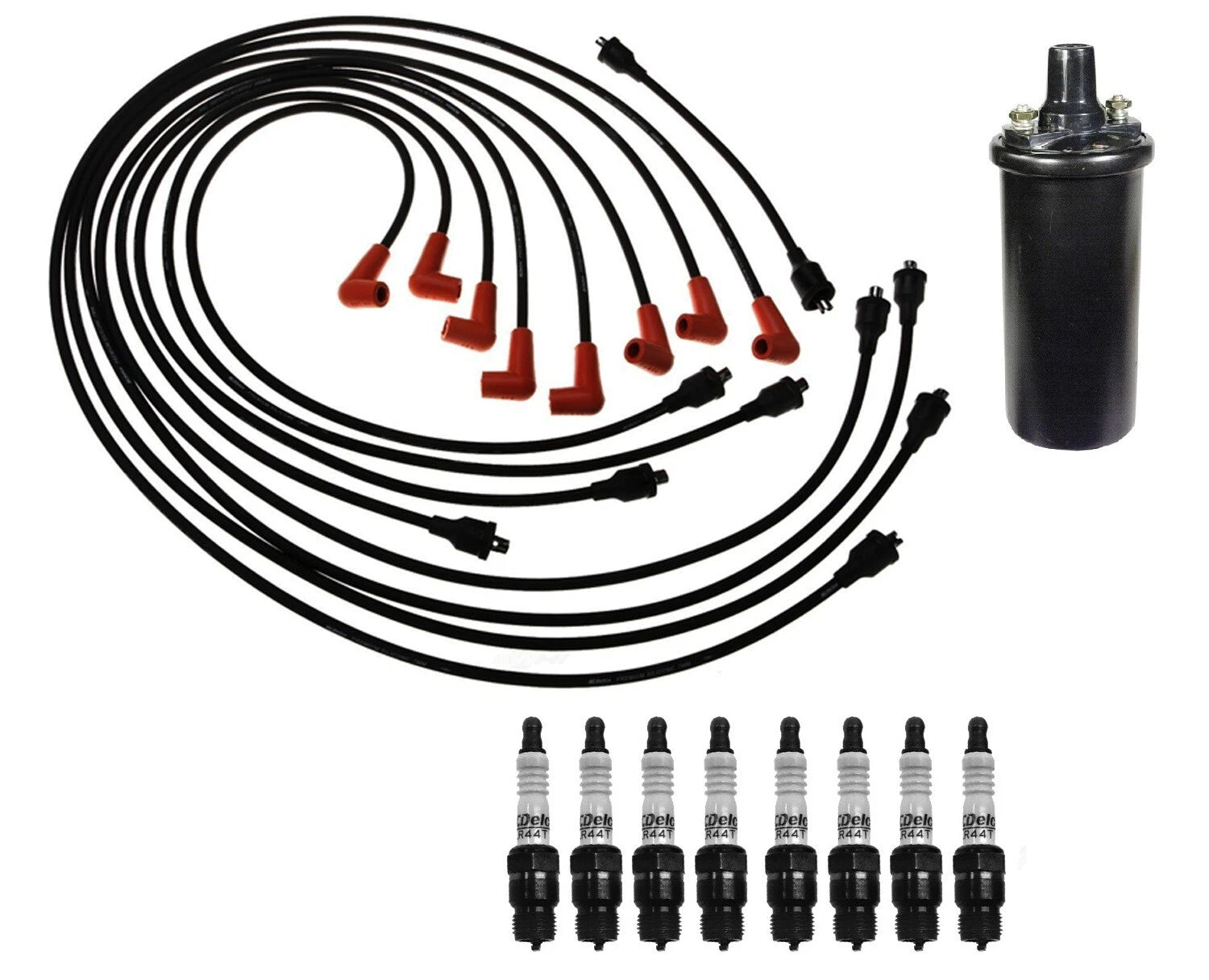 Ignition Wires & Spark Plugs Kit for Chevy K10, GMC C15, C35 (1973–1987)