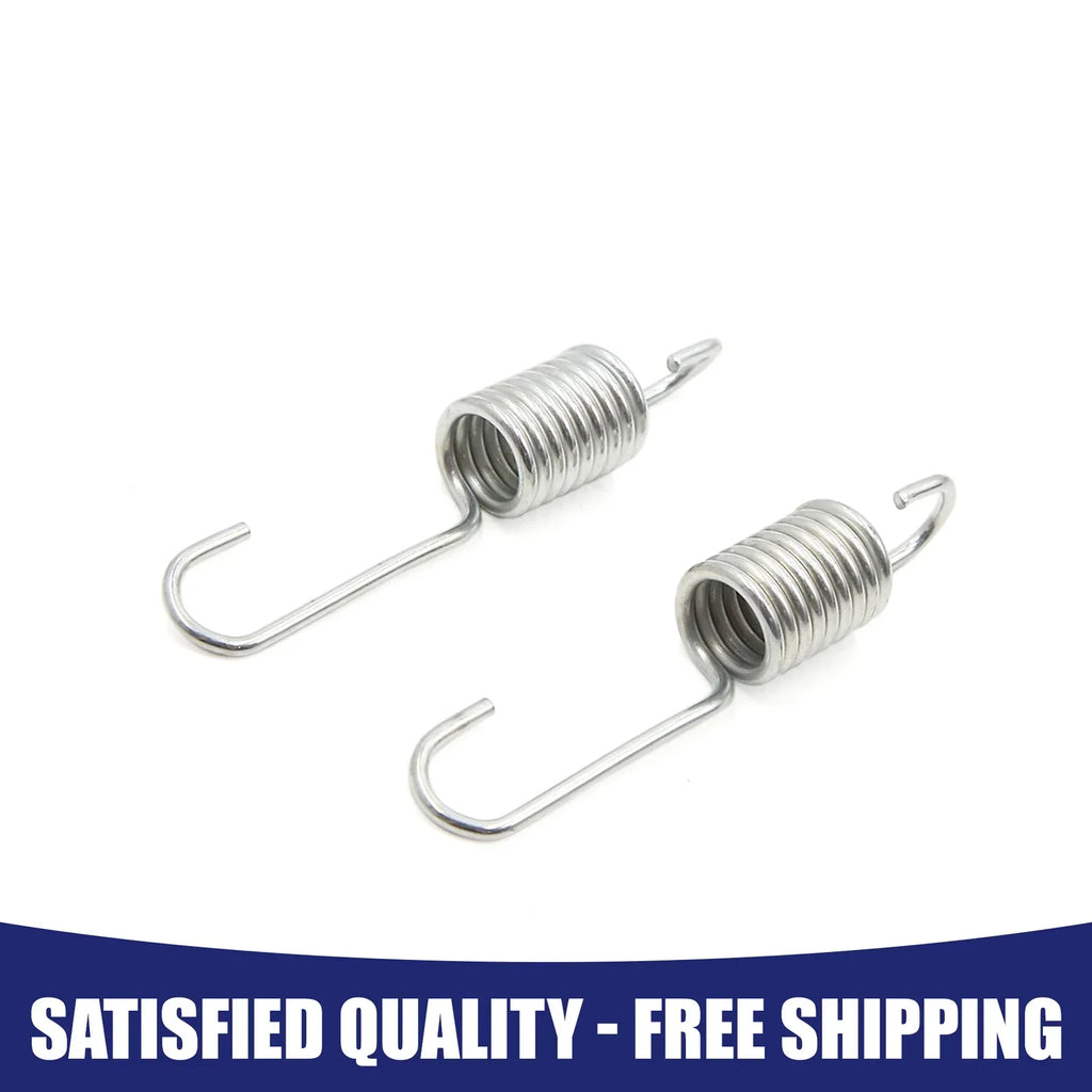 2 x 8cm Silver Tone Motorcycle Brake Pedal Return Springs for CG125