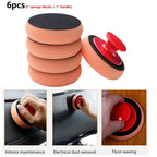 Set of 4 Microfiber Applicator Pads for Car Wax Wash Polish