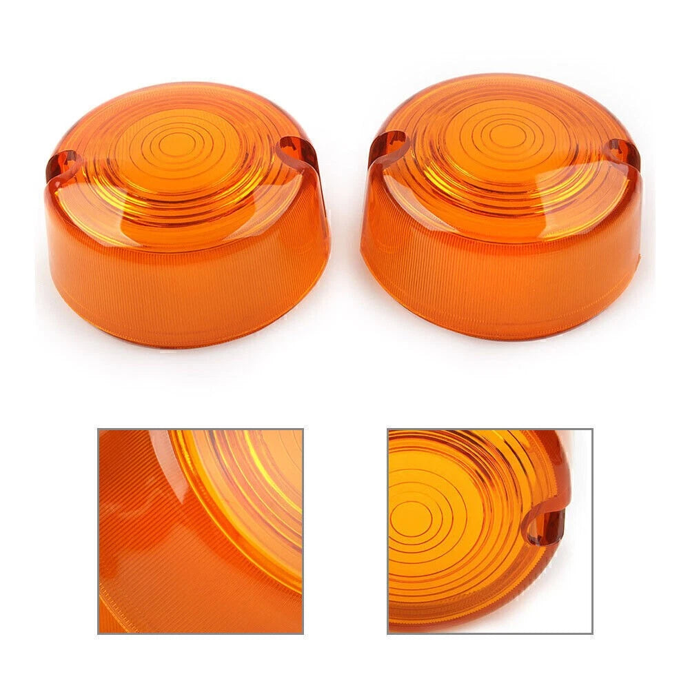 Amber Turn Signal Lens Cover for Harley Dyna FXD FXR Sportster XLH 883 1200 FXST