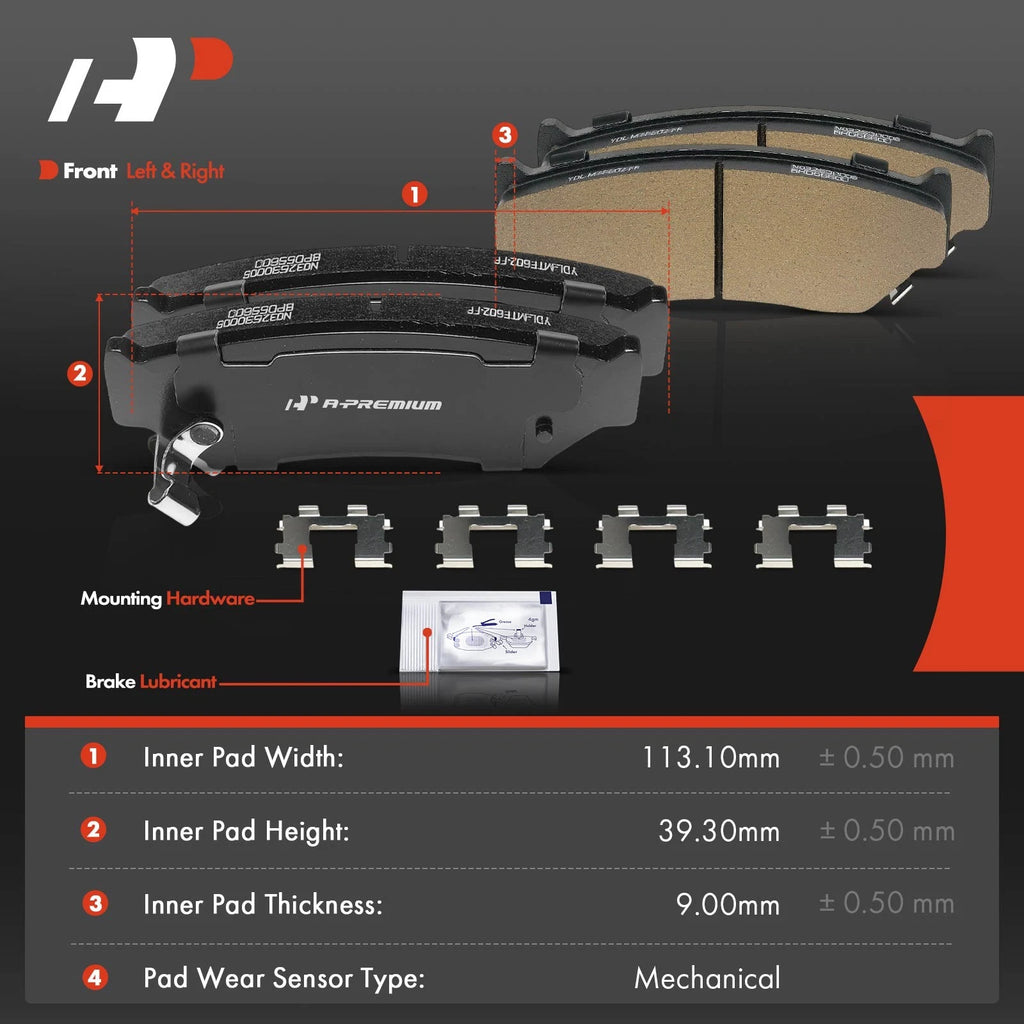 Set of 8 Ceramic Brake Pads & Shoes for Chevrolet Tracker (1999–2004)
