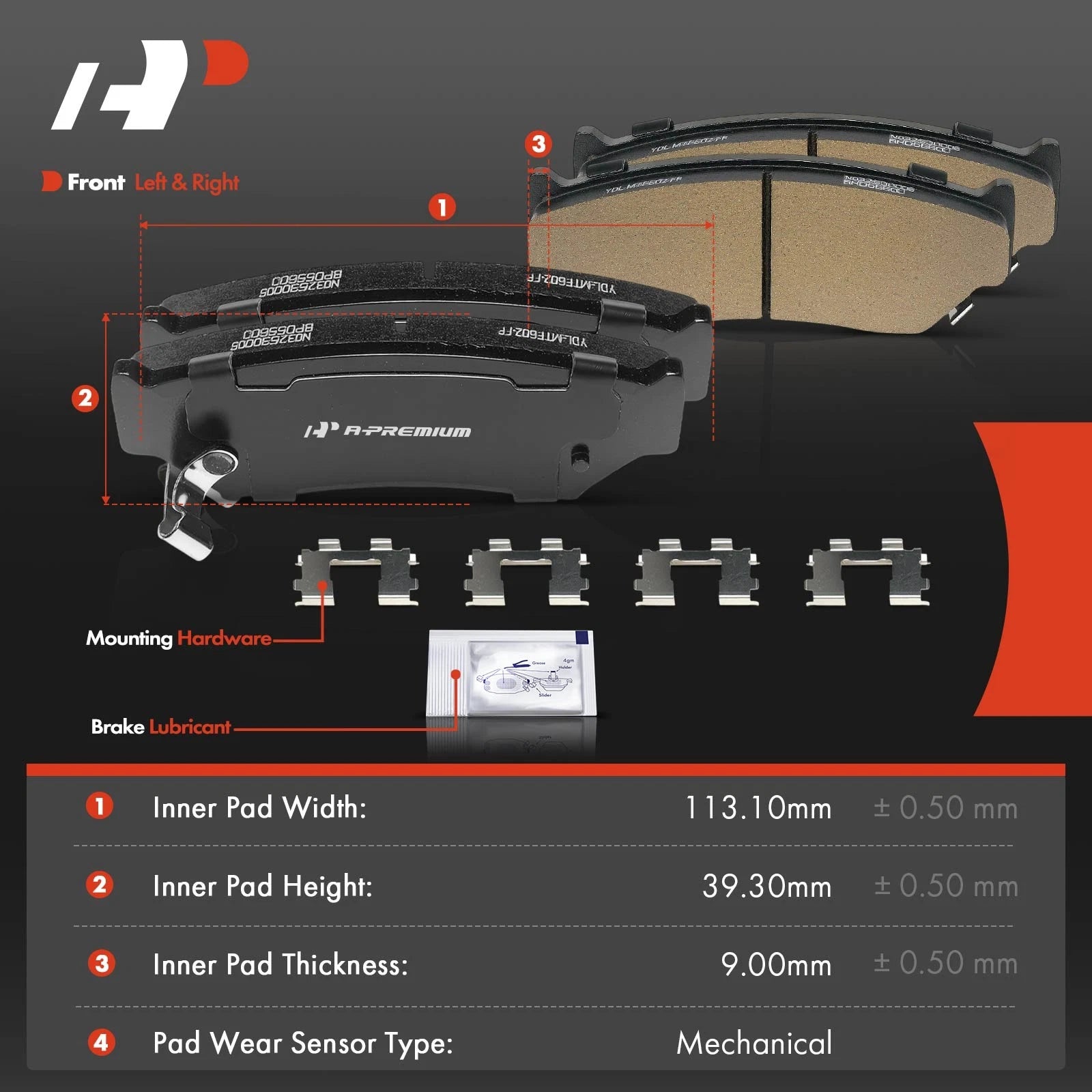 Set of 8 Ceramic Brake Pads & Shoes for Chevrolet Tracker (1999–2004)