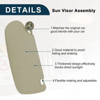 Left Driver Side Sun Visor Assembly for Dodge Ram 1500 (2002-2005) Beige
